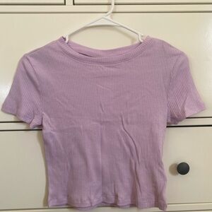 Lavender Ribbed Women's Top